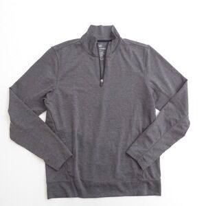 Mack Weldon Mens Atlas Quarter Zip Pullover Gray Long Sleeve Large